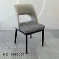 Upholstered Dining Room Furniture Kitchen High Back Chair Restaurant Furniture Dining Chair with Iron Legs