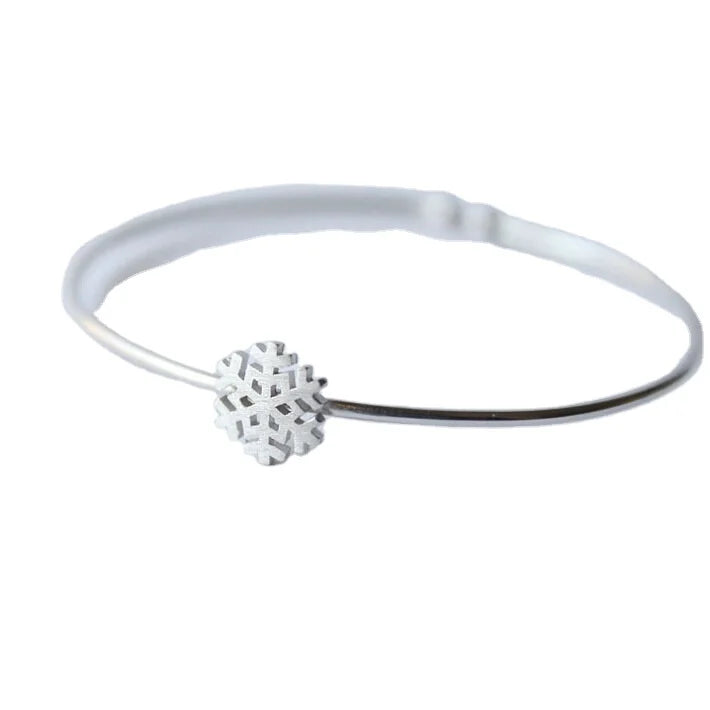 Personality New Art 925 Sterling Silver Jewelry Female Simple Bar Snow High-quality Popular Open Bracelet