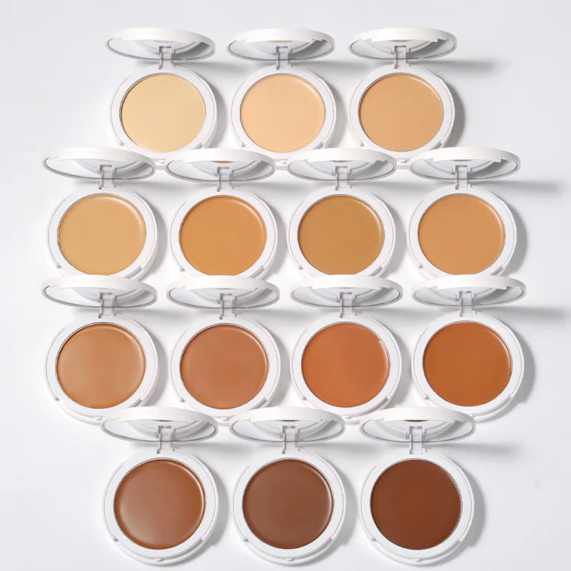 White Compact 14 Colors Private Label High Definition Vegan Full Coverage Oil-Control Waterproof Light Dark Skin Concealer Cream
