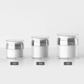Custom 30g Clear Acrylic Cosmetic Jar with Press Pump 1oz Plastic Round Jar and Screw Top Lid for Skin Care