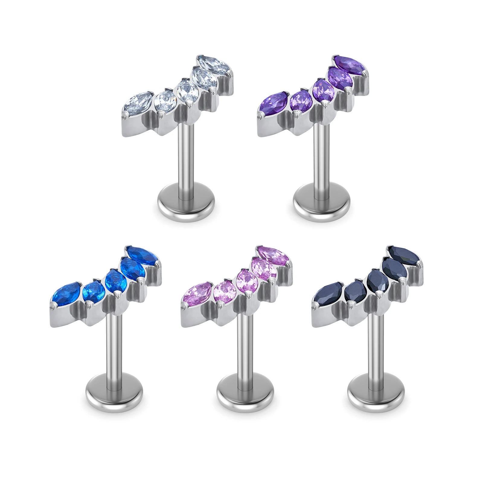Fashion Piercing Body Jewelry ASTM F136 Titanium Screw Lip Ear Nose Piercing Body Jewelry
