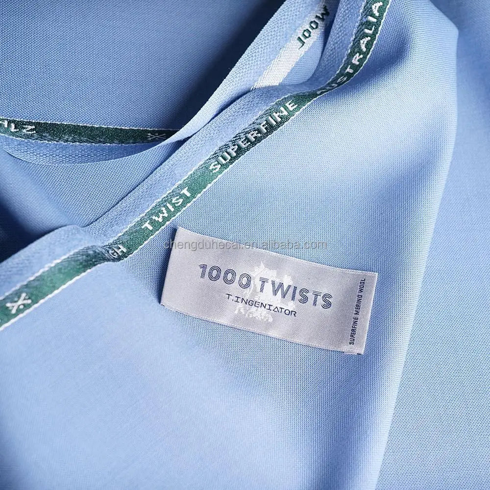 HARCHOY 290 Grams 1000 Twists Merino Wool Fabric Highly Twisted 100% Imported Wool for Suit Lining