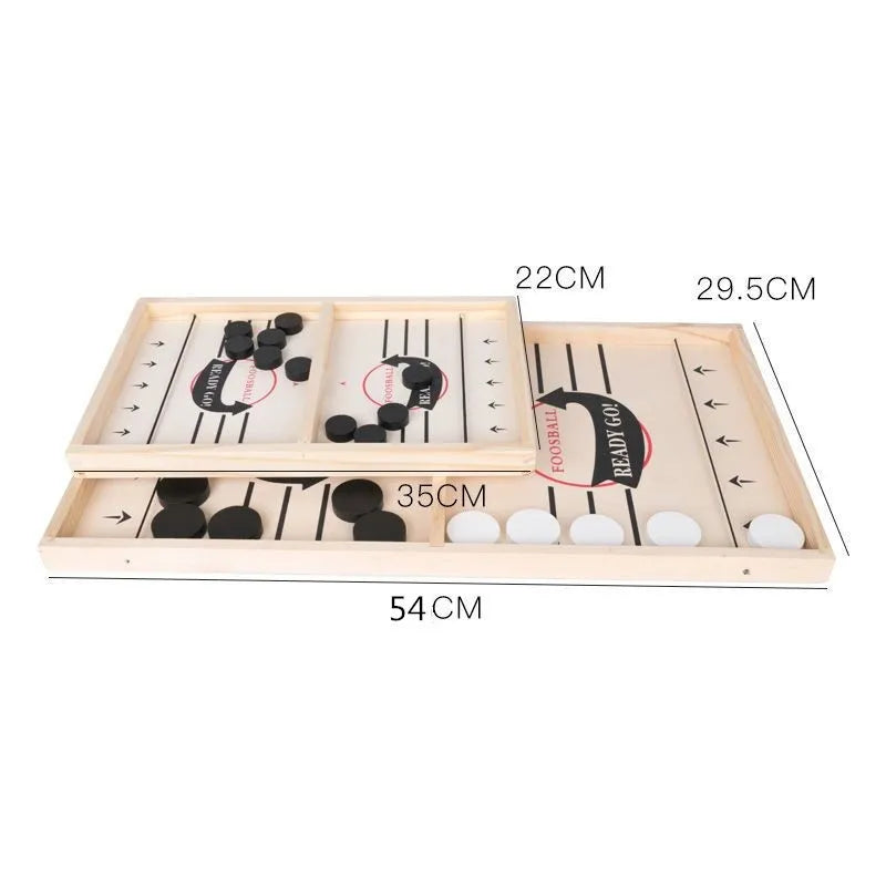 Puck Game Wooden Hockey Game Sling Puck Desktop Battle Hot Fast Hockey Sling Puck Game Paced Chess