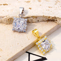 925 Sterling Silver Pendant Charms Square Pendant Necklace Silver 925 Pendants Jewelry for Women