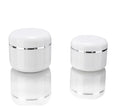 Customized Empty PP White Plastic Cream Jar 50g 30g With Lid Cosmetic Packaging Container Body Cream Jar