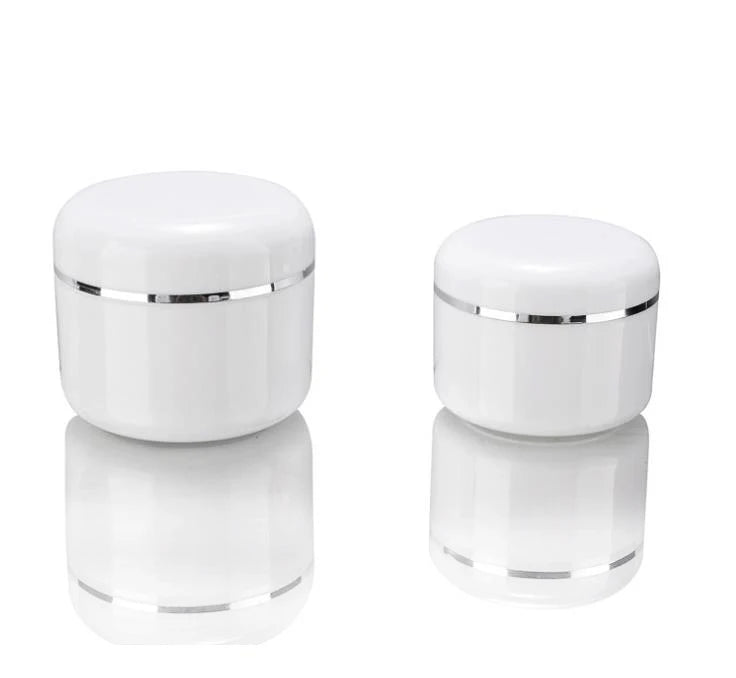 Customized Empty PP White Plastic Cream Jar 50g 30g With Lid Cosmetic Packaging Container Body Cream Jar
