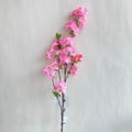 O-09041 Wedding Decorative Long Oriental Cherry Champagne White Pink Sakura Flower Silk Hanging Artificial Cherry Blossom Branch