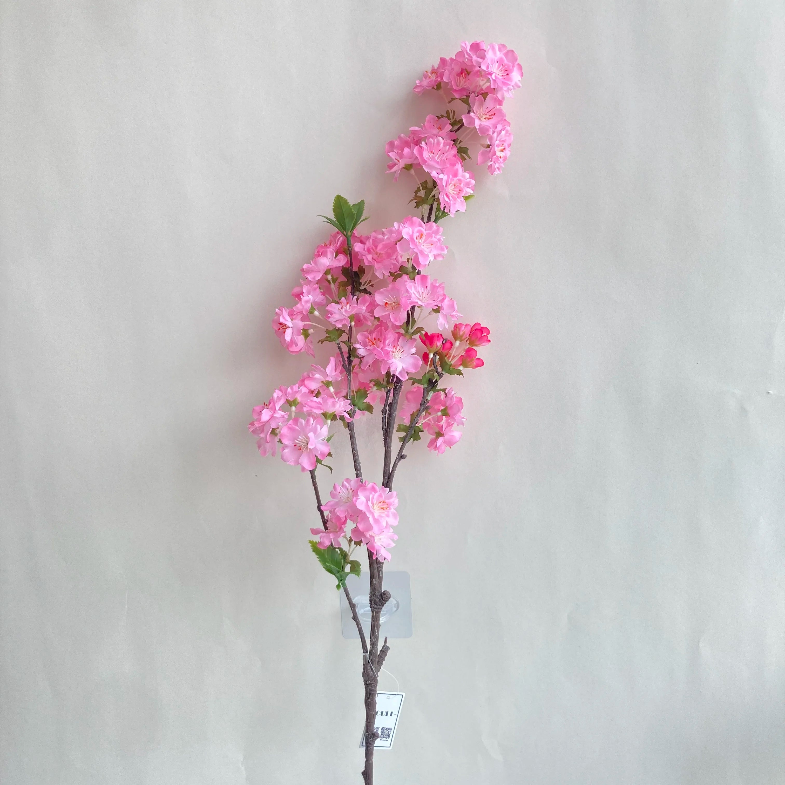 O-09041 Wedding Decorative Long Oriental Cherry Champagne White Pink Sakura Flower Silk Hanging Artificial Cherry Blossom Branch
