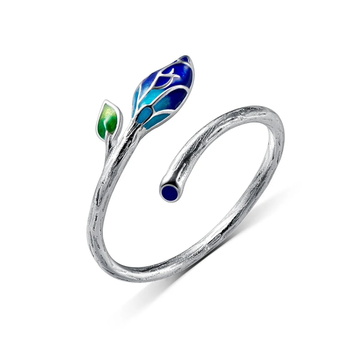 Fashion 925 Sterling Silver Leaf Branch Shape Adjustable Open Knuckle Finger Rings Jewelry for Women
