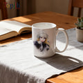 Topjlh Custom Logo Sublimation Ceramic Mug Blank White Ceramic 15oz Personalized Coffee Mug with Handle for Home Office Use