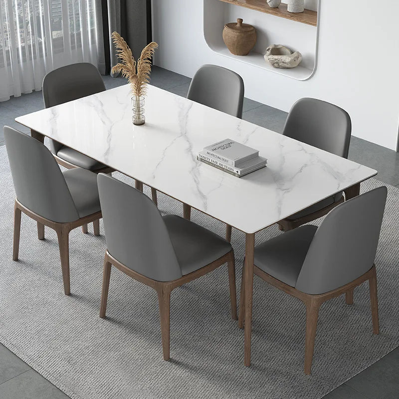 Light Solid Wood  Modern Simple Wooden Dining Tables and Chairs Set Furniture