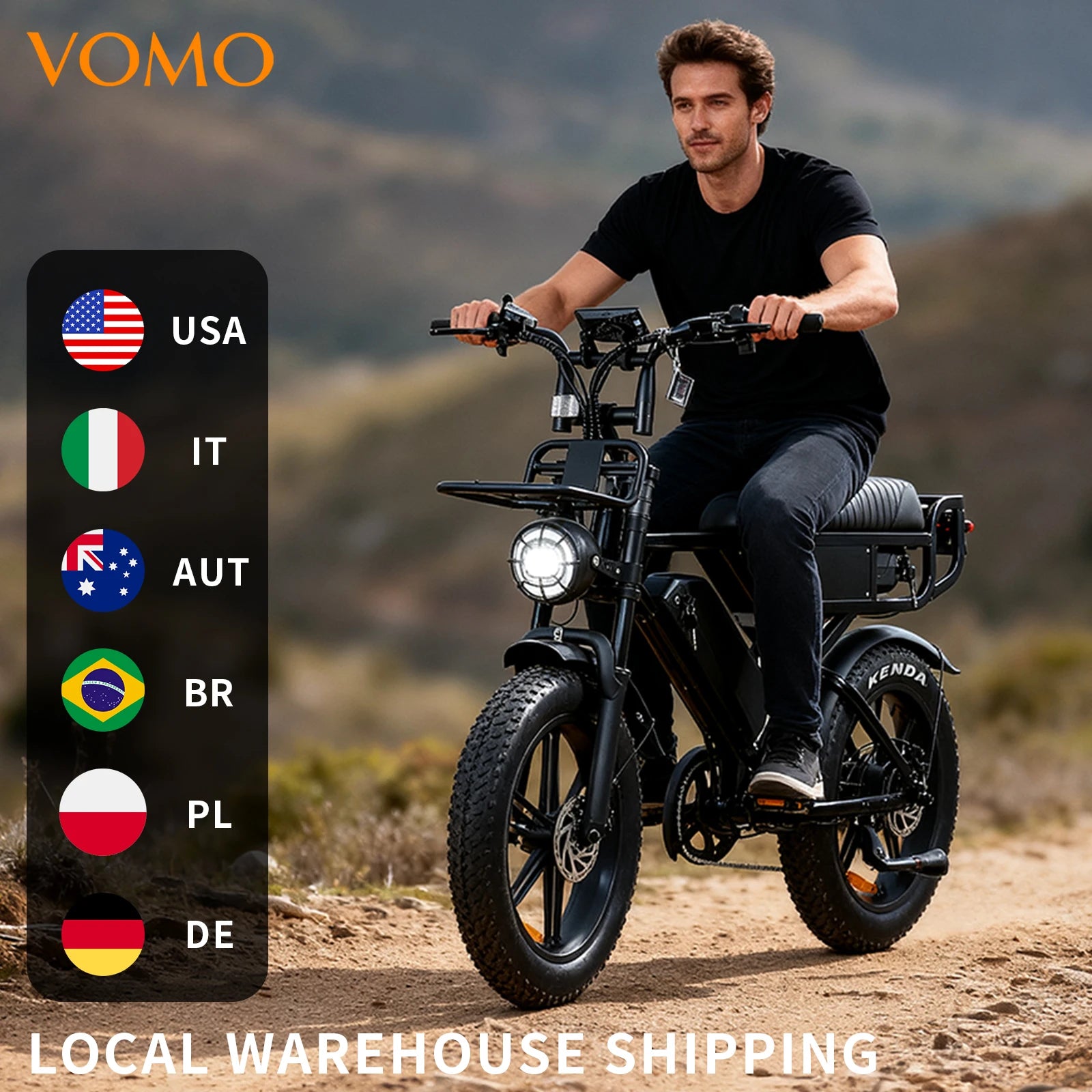 X90MAX E BIKE Electr Bike Price VOMO X90 MAX 20*4.0 Fatbike Cycle EBike Eu Warehouse Electric City E Bike Bicycle Electr Bicycle