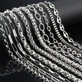 Wholesale Steel Color Cable Chains Stainless Steel Box Chain Stainless Steel Lip Chains for Necklace Jewelry Making