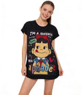 Lady Popular Rhinestone Cartoon t Shirts Loose Casual 100 Cotton Girl t Shirts OC603