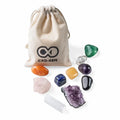 Natural Tumbled Stone Reiki Healing Energy Crystal Chakra Stone Set with Gift Bag