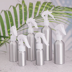 30ml 50ml 100ml 120ml 150ml 250ml Empty Metal Silver Oil Aluminum Trigger Sprayer Pump Bottle for Cosmetic Packaging