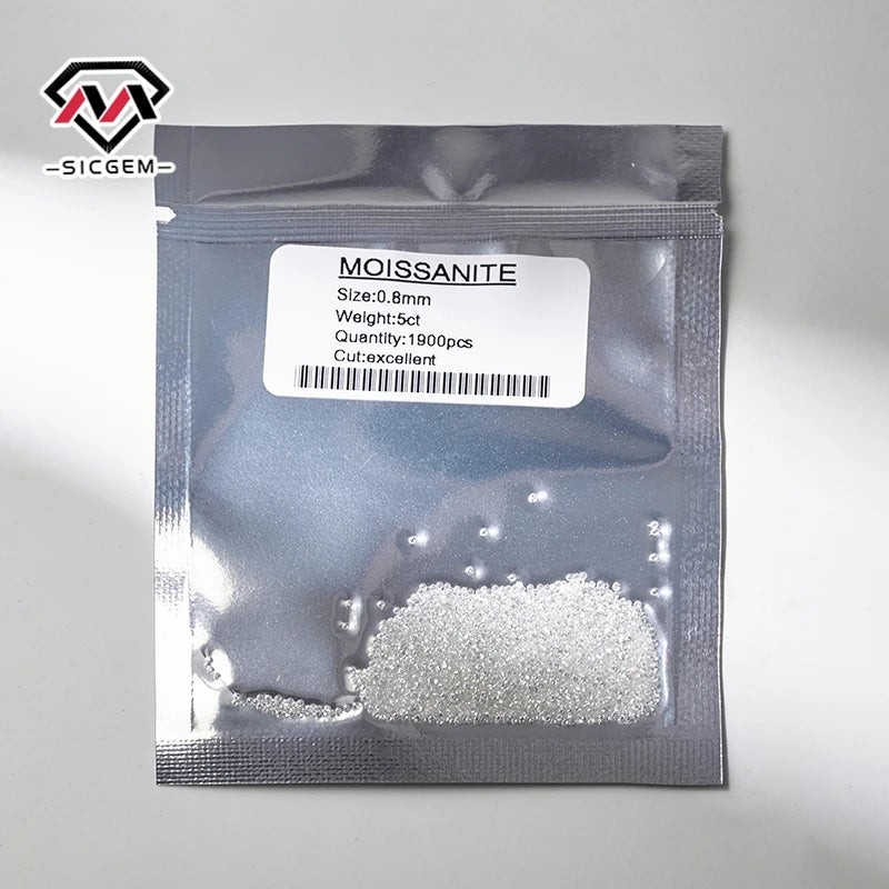 SICGEM Wholesale VVS1 Clarity D Color Melee Loose Moissanite Stones for Jewelry Making & Gem Manufacturers