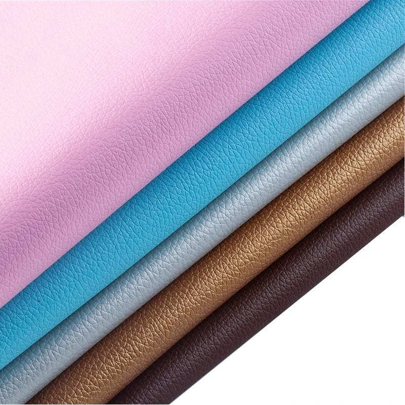 Hot Sale Waterproof PU Litchi Embossed Synthetic Leather Fabric Anti-Mildew Abrasion-Resistant Car Seats Furniture Bags