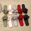 Hot Sale Bridal Party Silk Bow Sandals Women Bride Satin Wedding Satin Bow Slippers for Women