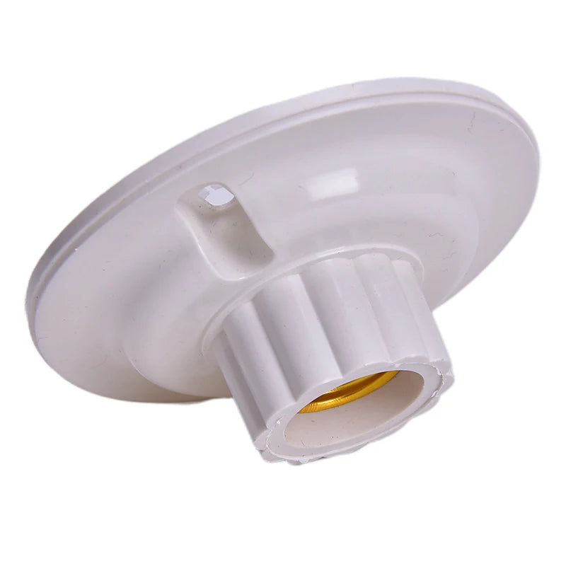 E27 LED Light Bulb Holder Round Square Fitting Socket Switch E27 Base Hanging Lamp Socket for Home