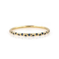 Zuola Hot Selling 18K Gold Ring Thin Starlight Sapphire Ring Fashion Women Hand Jewelry INS Wholesale Women Blue Zircon Ring