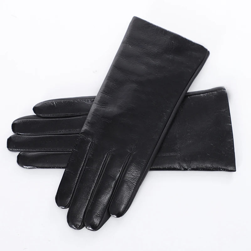 Hot Selling Women Wool Lining Warm Sheepskin Leather Gloves