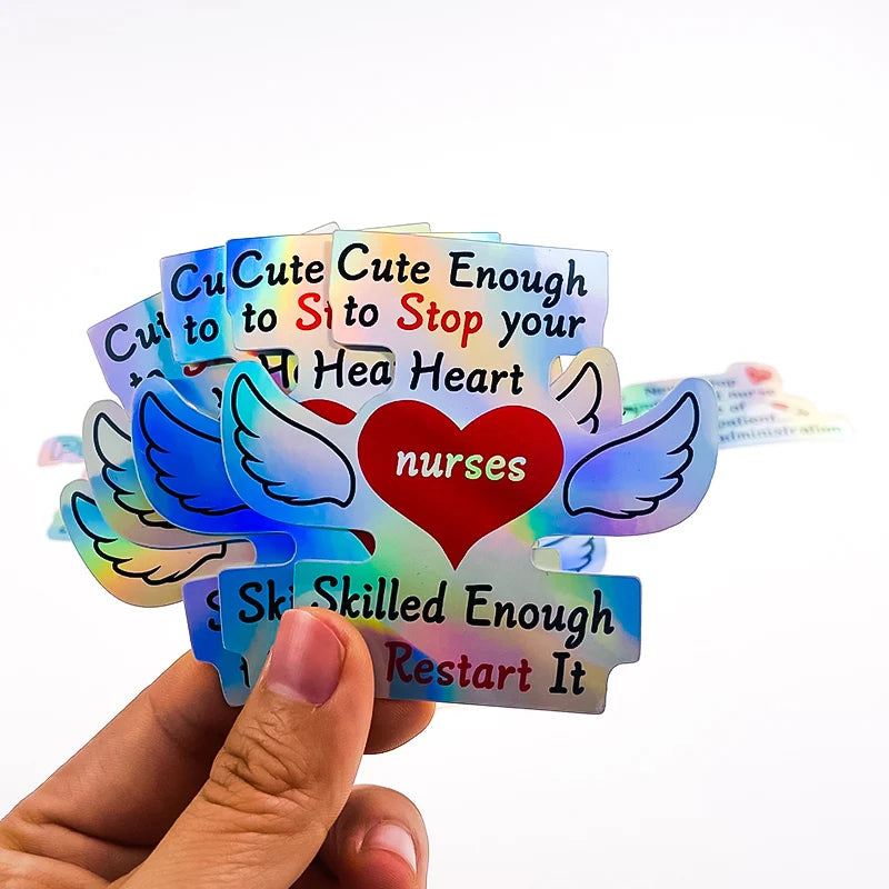 Custom Full Color Vinyl Cartoon Adhesive Waterproof Gloss Lamination Die Cut Logo Stickers