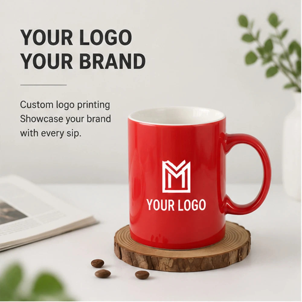 Ceramic Gift Coffee Mug Custom Logo Promotional Personalized Tasse Taza Creamy White Black Ceramic Microwaveable Mug Philippines