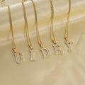 18K Gold Plated Stainless Steel 26 Letter A-Z Personalised Initials Name Pendant Necklace
