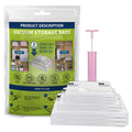 Reusable Transparent Vacuum Storage Bags Explosion Proof Valve PA+PE Material Customizable Sizes Wardrobe Clothes Pillows