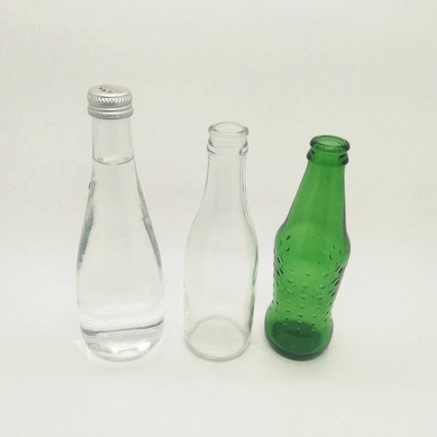 Super Flint White Water Glass Bottle Mineral and Soda Glass Bottles With Screw Cover