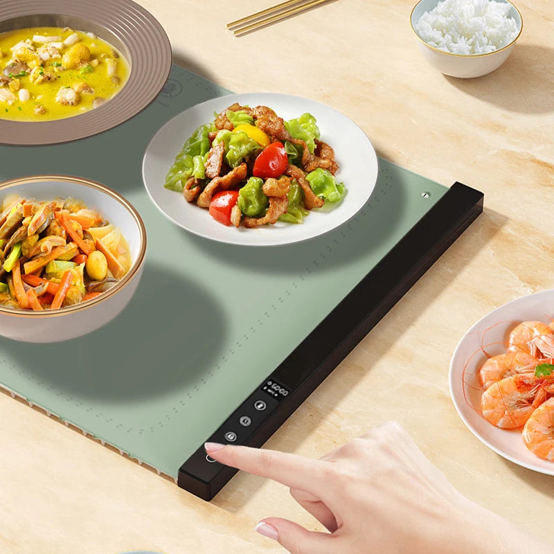110/220V Voltage Large Size Foldable Silicone Food Warmer Warming Tray Adjustable Temperature Warming Plate