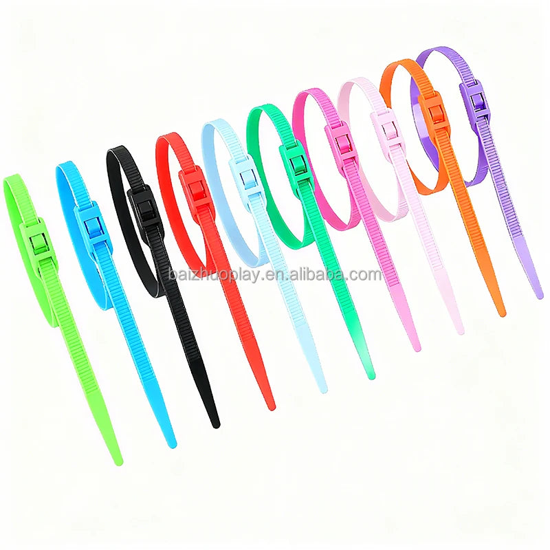 Factory Wholesale Multicolor Nylon Cable Tie Plastic Eco-friendly Cable Tie Kids Indoor Playground Equipment Accessories