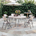 Wholesale Modern Collapsible Plastic Table for Indoor Wedding Party 4ft 5ft 6ft Folding HDPE Banquet Dining Room Tent Use