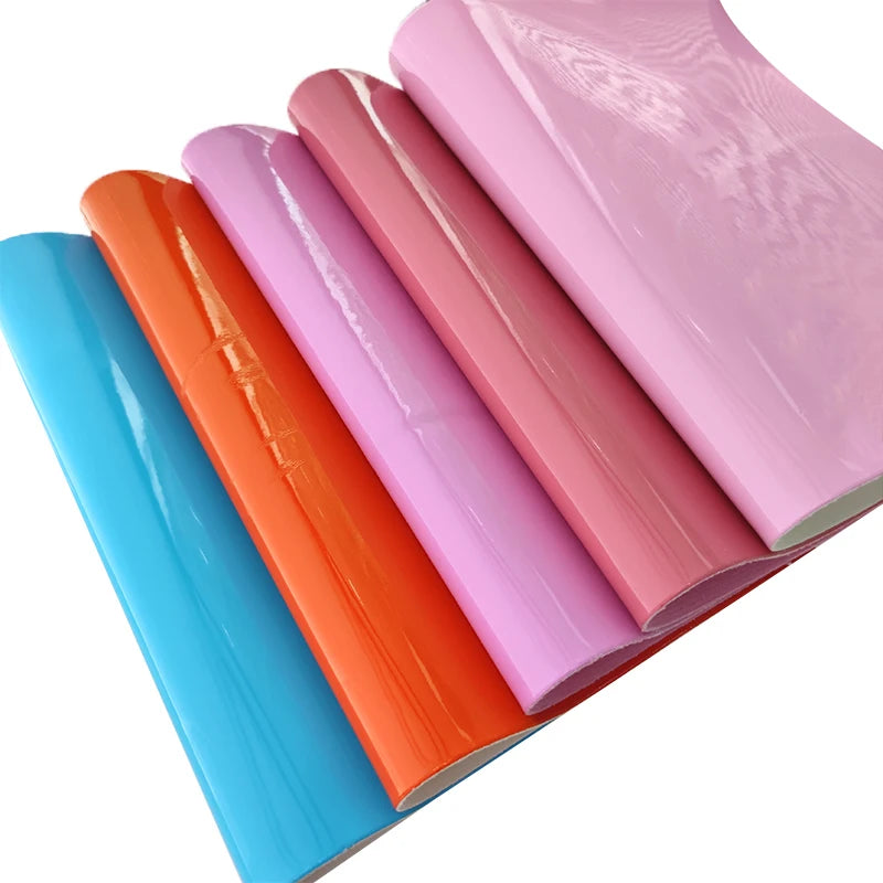 1.0MM Mirror Reflective Solid Color PU Smooth Faux Leather Fabric for Sofa Furniture Golf Shoe/Bag/Purse/Decoration/Craft