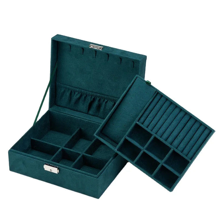 Luxury Flannel Velvet Jewelry Box for Storing Bracelets Rings Necklaces and Other Jewelry Premium Storage Organizer