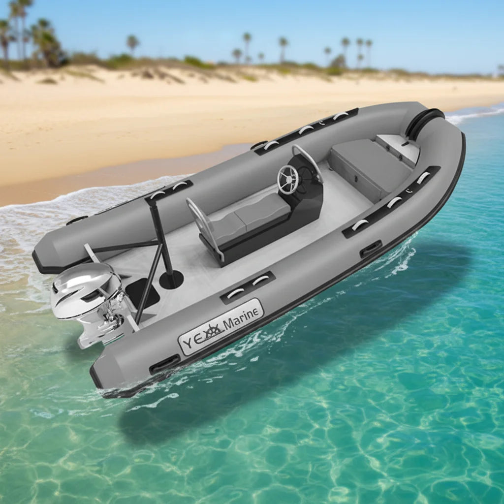 Semi-rigid Aluminum 14ft Rib430 Orca Hypalon/PVC Inflatable RIB Boats for Sale