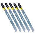 5-Piece T101BRF Bi-Metal 10TPI Jig Saw Blades - Reversible Teeth Anti-Fray Dust-Free Cut for Industrial Use (OEM Customizable)