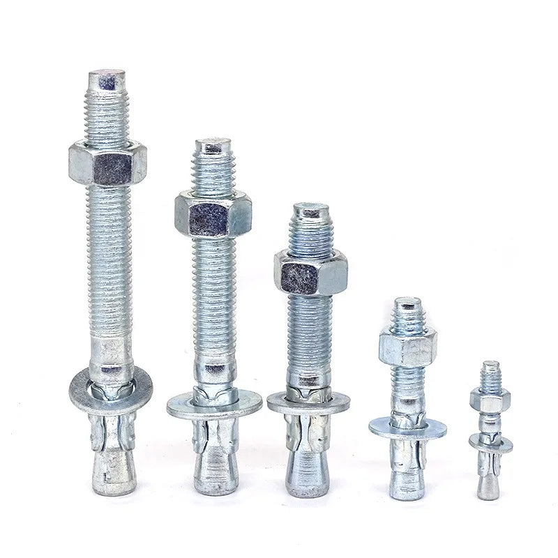 Factory Direct Sales 4.8 Grade Galvanized Carbon Steel Metric Hex Head M6 M8 M10 M20 Elevator Expansion Screw