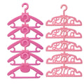 10PCS Mini Doll Dress Pink Hangers Doll Clothing Hangers Coat Racks Doll Accessories