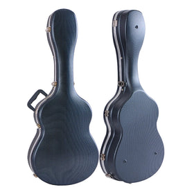 RAS-C-SG-GY RM Customized Hard ABS Guitar Case with Chrome Hardware Grey Plush Interior Customizable Size