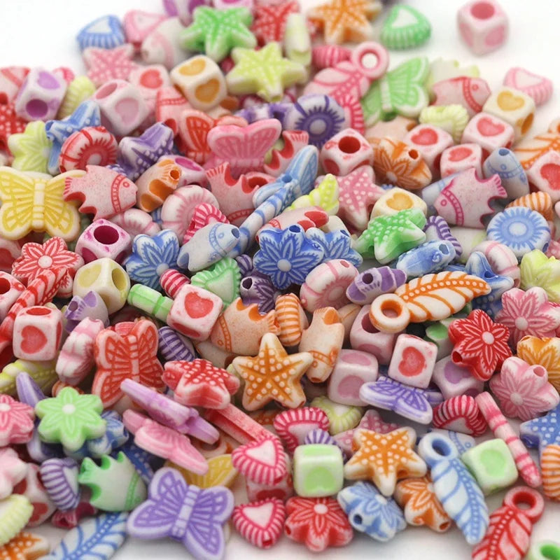 Multicolor Marine Animal Acrylic Plastic Beads for DIY Craft Bracelets Necklace Jewelry Making Series for Jewelry
