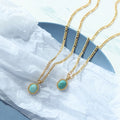 Factory Wholesale New Trendy Small MOQ Stainless Steel Choker Necklace Natural Stone Necklace for Women