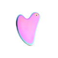 DIY Hot Sale Custom Logo Beauty Colorful Rainbow Stainless Steel Heart Shaped Guasha Facial for Face