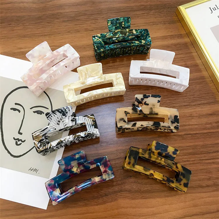 SP 2020 Vintage Simple Style Hair Accessories Resin Acetate Plastic Hair Clutch Claw Clip for Women