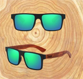 DUBERY 2026 Unisex UV400 Sunglasses Square Wooden Blue Transparent Red Yellow Tac Factory Direct Fashionable Sunglasses for Men