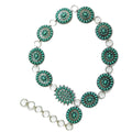 Fashion Boho Turquoise Make up Flower Chain Belt Children Girls Waist Chain Popular Women Accessories