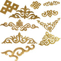 Diy Performance Garment Decorative Iron-on Patch Sticker Traditional European Costume Embellish Embroidery Gold Silver Applique