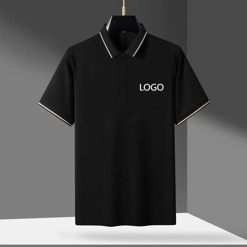 Men's Plus Size Short Sleeve for Polo Shirts Turn-Down Collar Jersey for Middle-Aged Elderly Men's Summer Polo Shirt