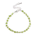 Hot Sale Irregular Peridot Crystal Stone Beads Religious Style Bracelet Charm Fashion Unisex Bracelet As Gift Selection
